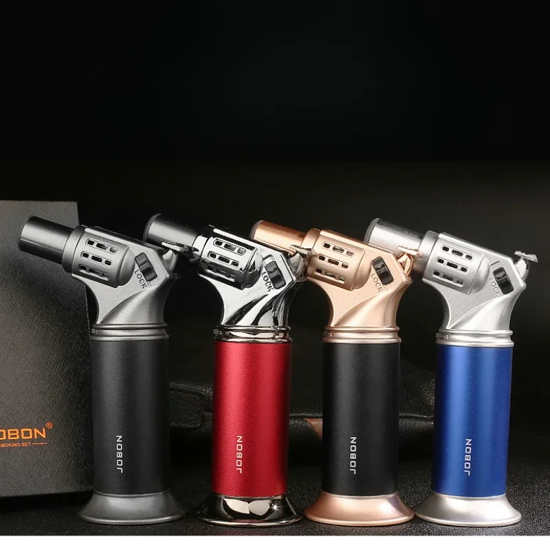 

Jobon kitchen metal windproof outdoor barbecue gas lighter large flame spraying high temperature turbine torch cigarette lighter