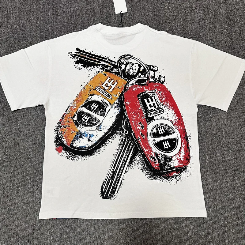 Summer New Style American Style High-quality Life Hustlers Short Sleeved Loose Fitting Trend Printed T-shirt Men Women