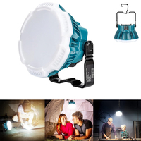 24W 2400LM Work Light LED Lamp Portable Tent Light Cordless Flashlight For Makita 14.4-20V Li-ion Battery Camping Lighting