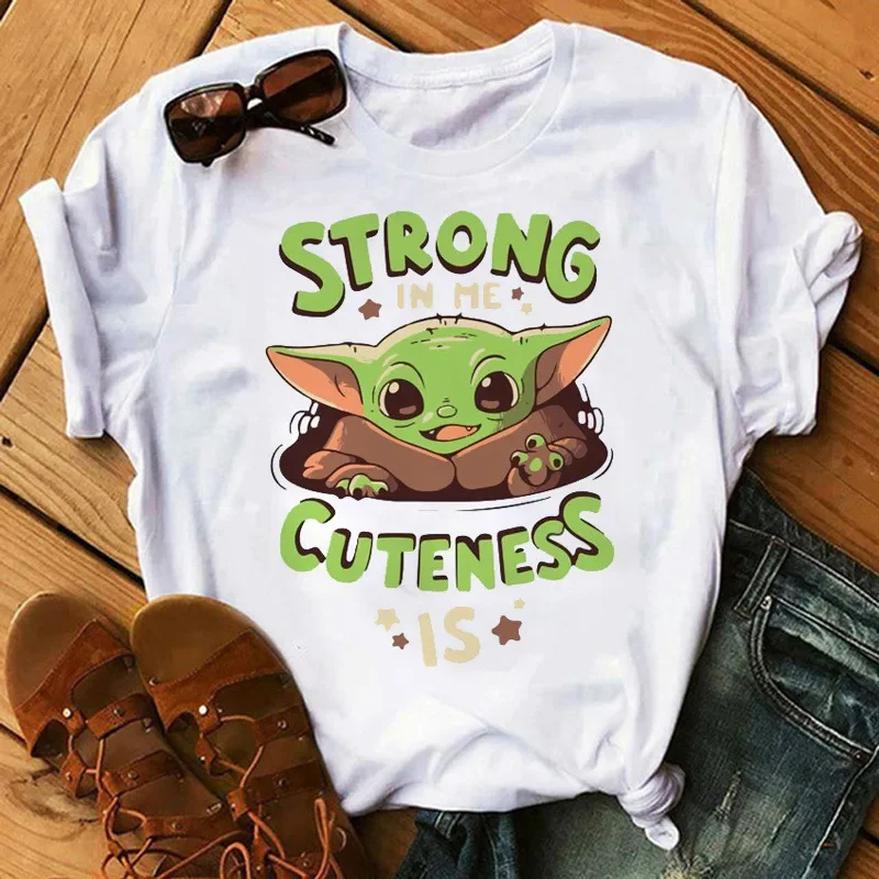 New Cartoon Children โT-shirt The Mandalorian Yoda Kawai Star Wars T Shirt Boys Girls Summer Cotton Kids Top Casual Baby Tee