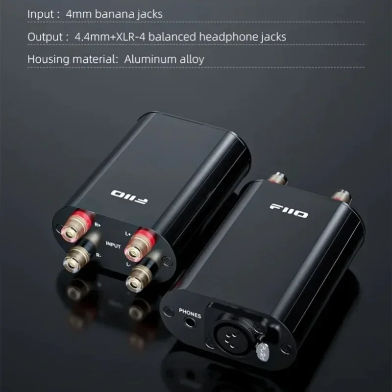 FIIO IMP XLR‑4 Pro HiFi IEM Adapter 4.4mm Balanced Output for Amplifier Voltage Divider CNC Aluminum Case Music Enthusiast Gift