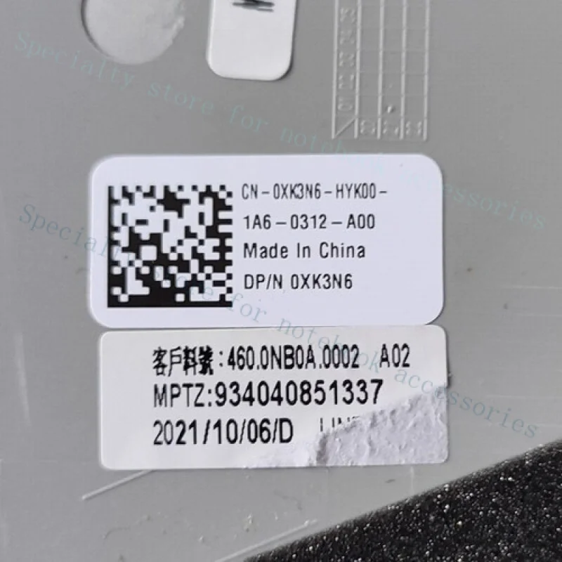 

A + для DELL Latitude 13 3320, серая задняя крышка ЖК-дисплея, верхняя крышка, задняя крышка 0XK3N6