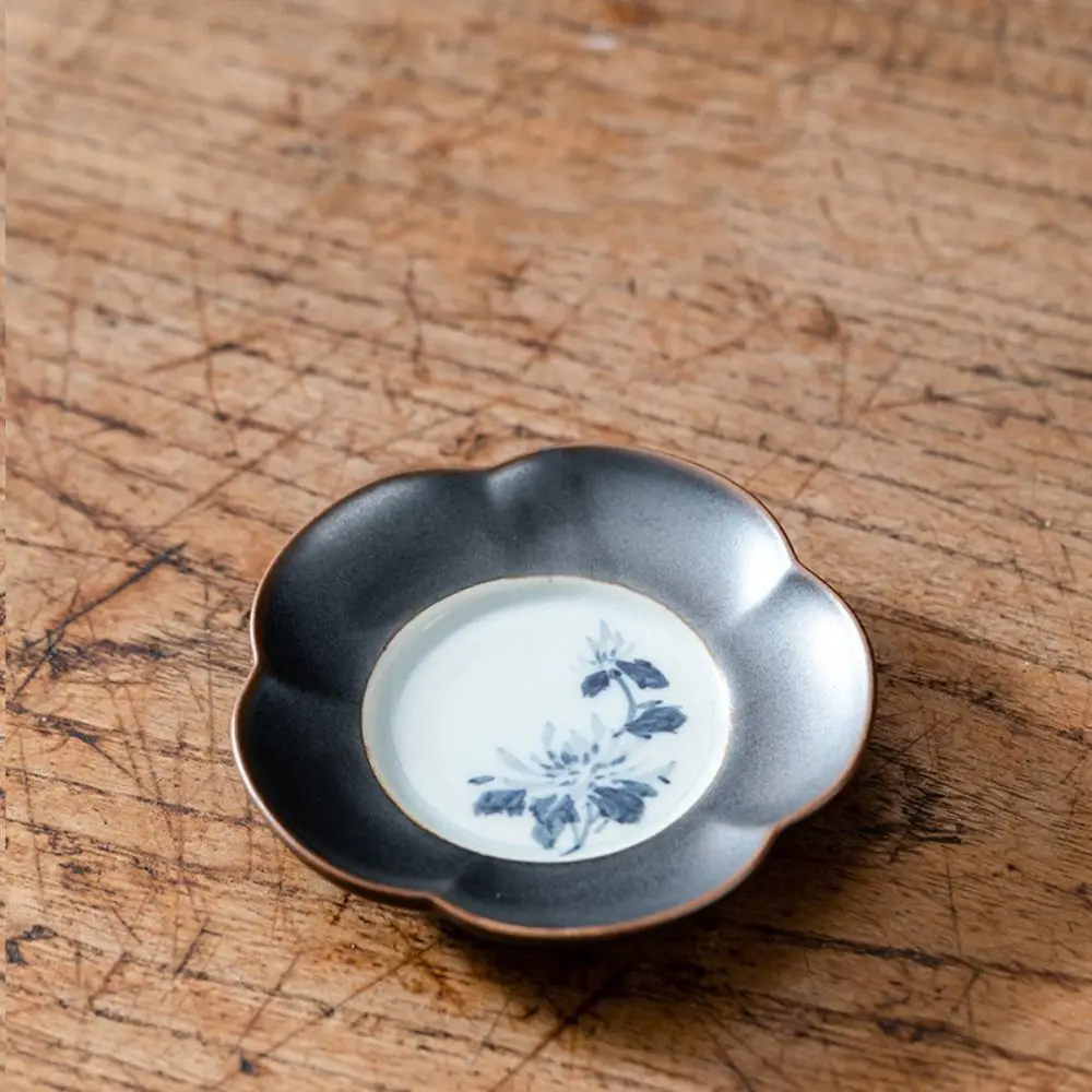 

Kitchen Accessories Ceramic Tea Cup Coaster Creative Heat-resistant Insulation Pad Durable Snack Dish Dining Tables