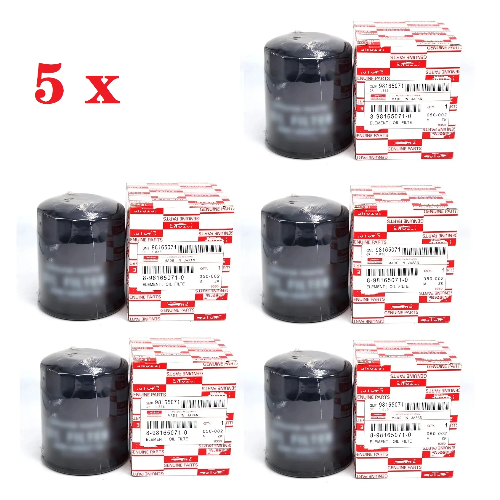 

8-98165071-0 Genuine Engine Oil Filter for Isuzu D-Max Pickup 2.5 CRDi Diesel 2012-2019 M26 x 1.5 OE# 8981650710, 98165071