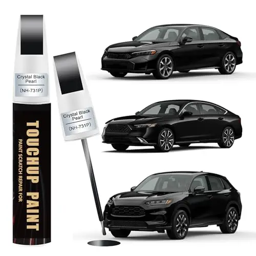 Car Paint Touch Up Pen Compatible with Honda Crystal Black Pearl(NH-731P),Automotive Scratch Remover for Nicks & Chips Repair