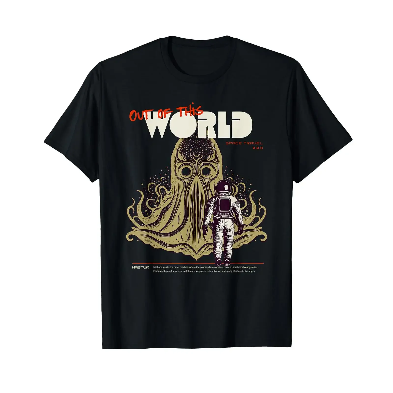 Hastur's Call take it with the Eldritch Dance Cross Stars T Shirt vintage Washed Soft Stylish Breathable Top For Everyday Wear