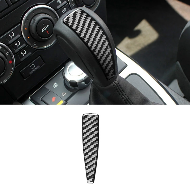 Gear Shift Knob Head Cover Trim Stickers Carbon Fiber For Land Rover Freelander 2 2007-2012 Accessories