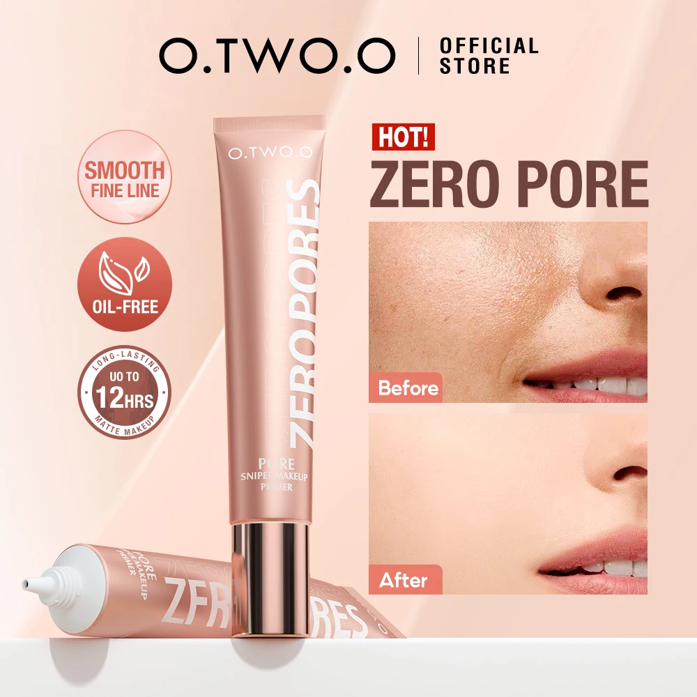O.TWO.O-Base de maquillaje facial, Base sin poros, acabado mate ligero, Control de aceite, Base, imprimación, cosméticos, 20ml