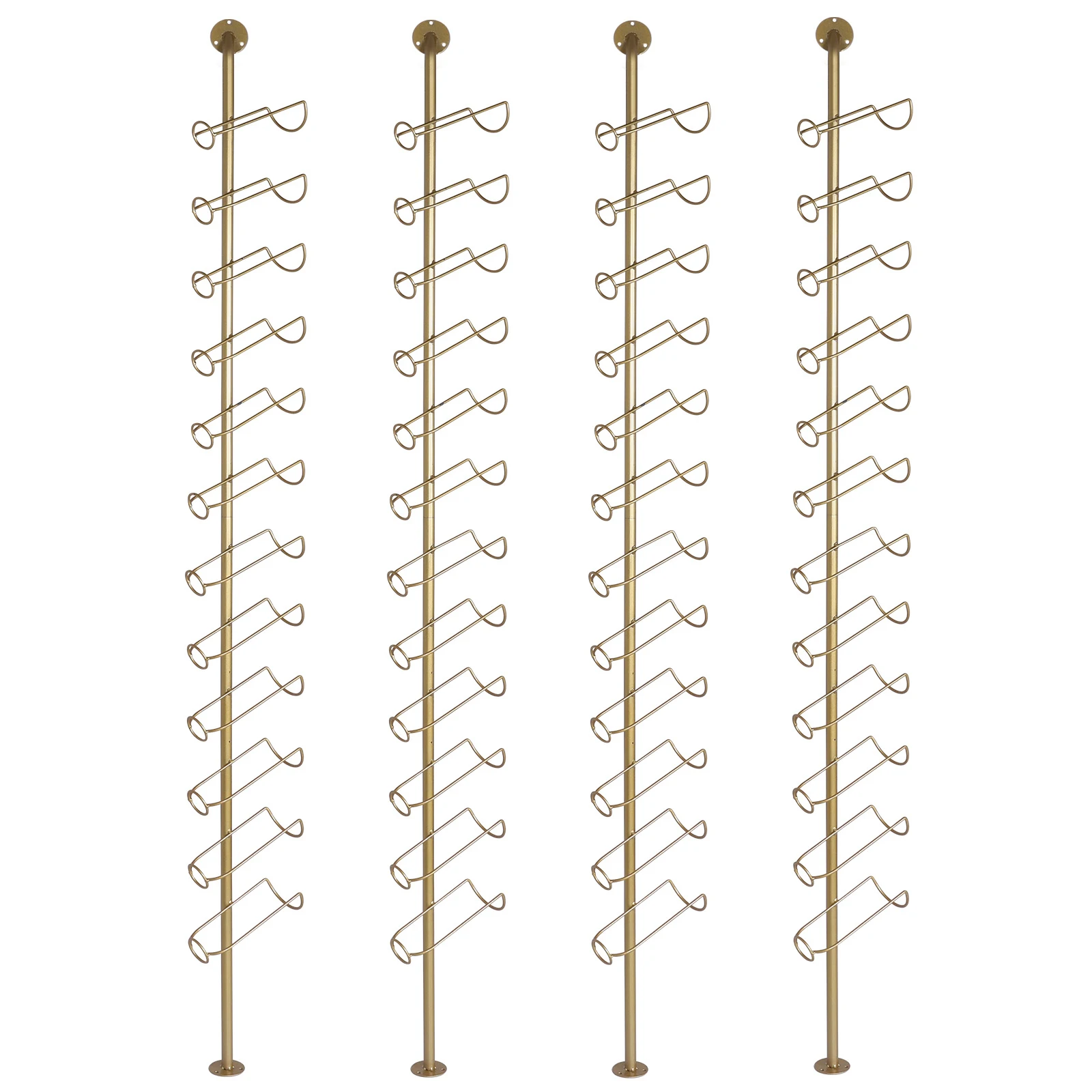 

Настенная металлическая подставка для вина на 48 бутылок (4 шт.) для кухни, кладовой, столовой, бара