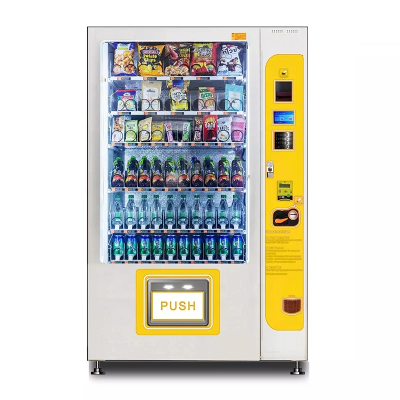 YG Sticker Customized Retail Items Vending Machines Self-service Ice Water Snack Vending Machine for Foods and Drinks