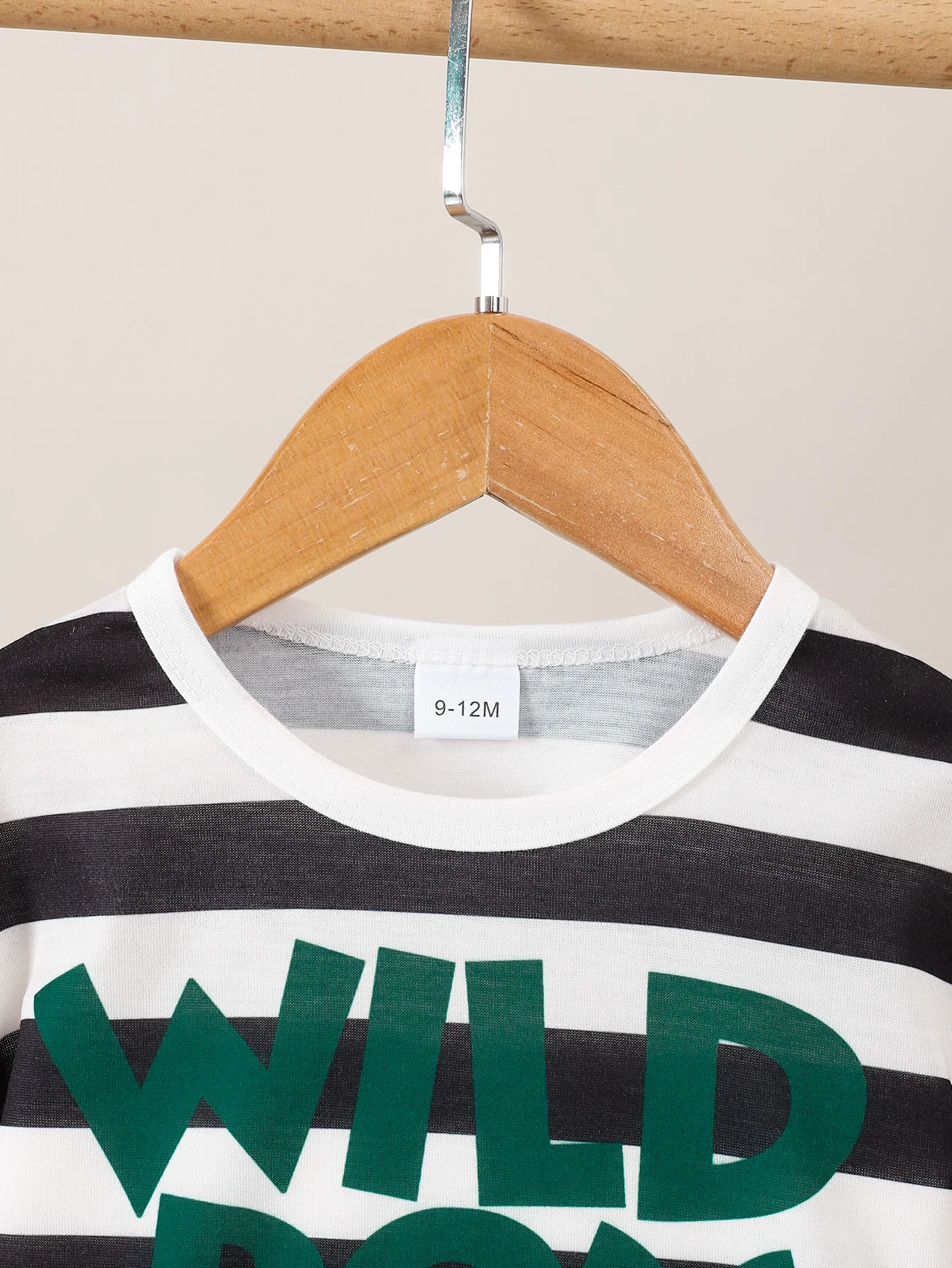Summer  0-3  Years  Old  Infant  Baby  Boys  Striped  Letter  Print  Top  And   Shorts  Casual   2-Piece  Set