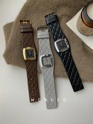 Light luxury ladies fashion retro temperament senior sense leather wristwatch quartz women's watch relojes para mujer