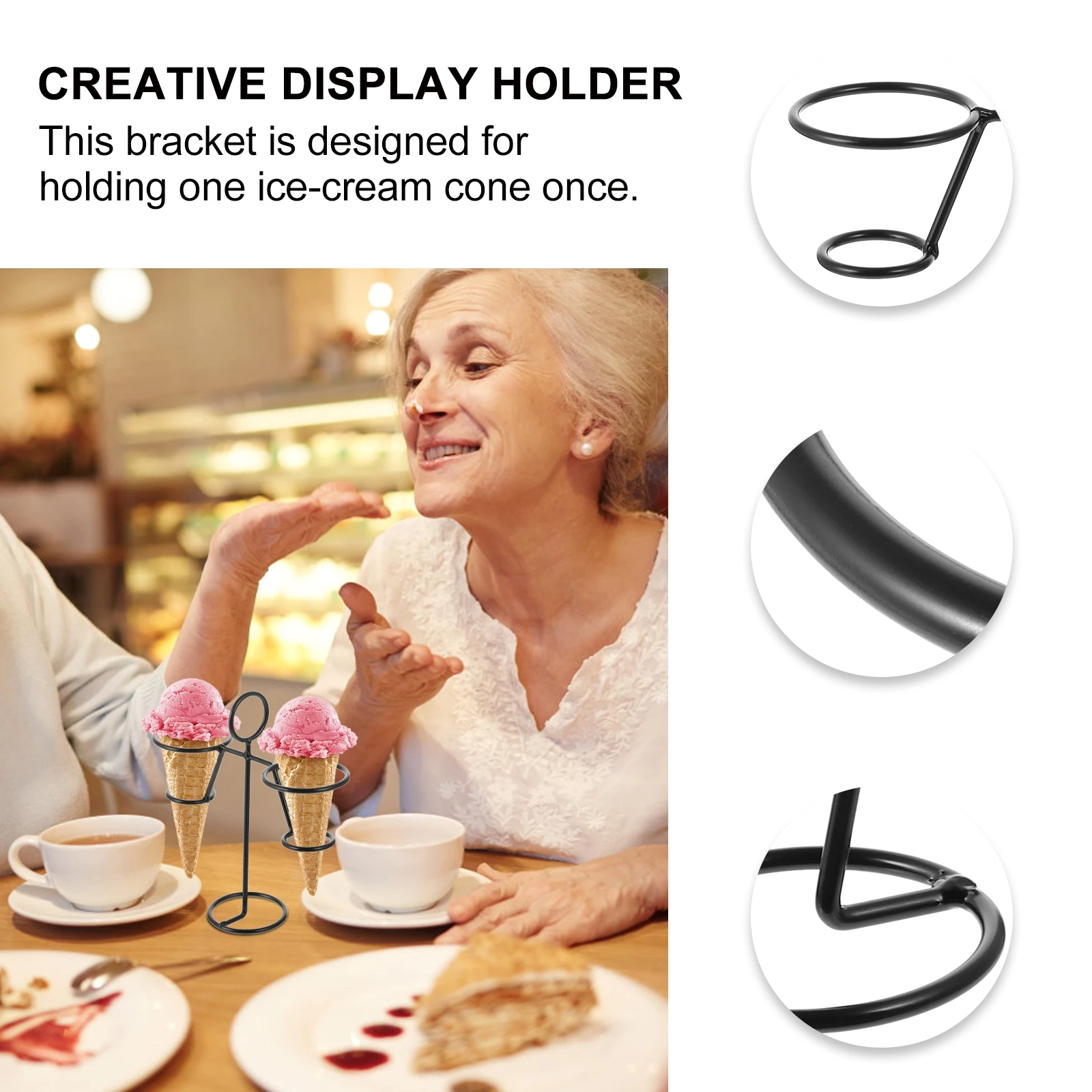 

ice-cream cone bracket simple storage rack exquisite display bracket cupcake display bracket cone shape rack