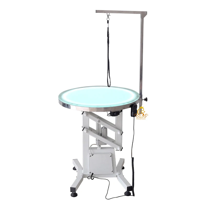 

EUR PET High Quality Electric Cross Lift Led Light Pet Large Dog Round Table Grooming Table Special Sale