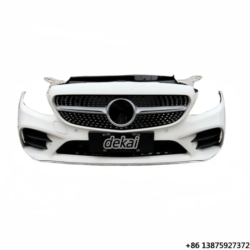 

Original Second-hand Front Bumper Kit Assembly Grille LED Bumper Fog Light for c W205 Front Bumper Shape.