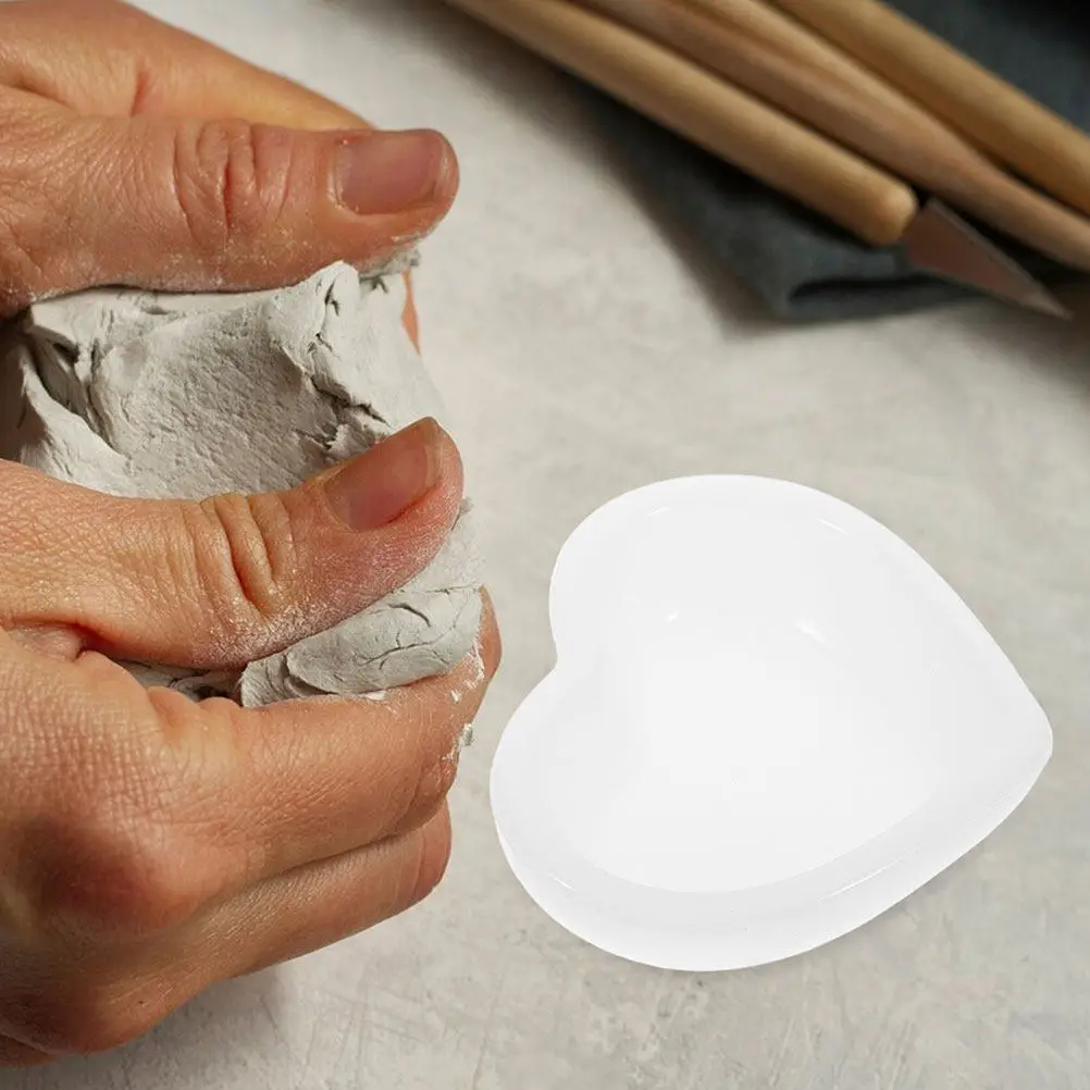 

Набор из 2 силиконовых форм в форме сердца для эпоксидной смолы, поднос для украшений, функциональная чаша для хранения колец и серег, органайзер