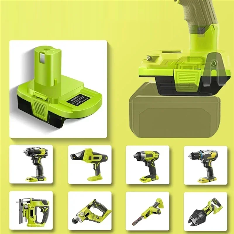 ABJN-Power Tool Li - Adattatore batteria Ryobi Convertitore batteria al litio Adattatore batteria al litio Convertitore batteria per utensile elettrico