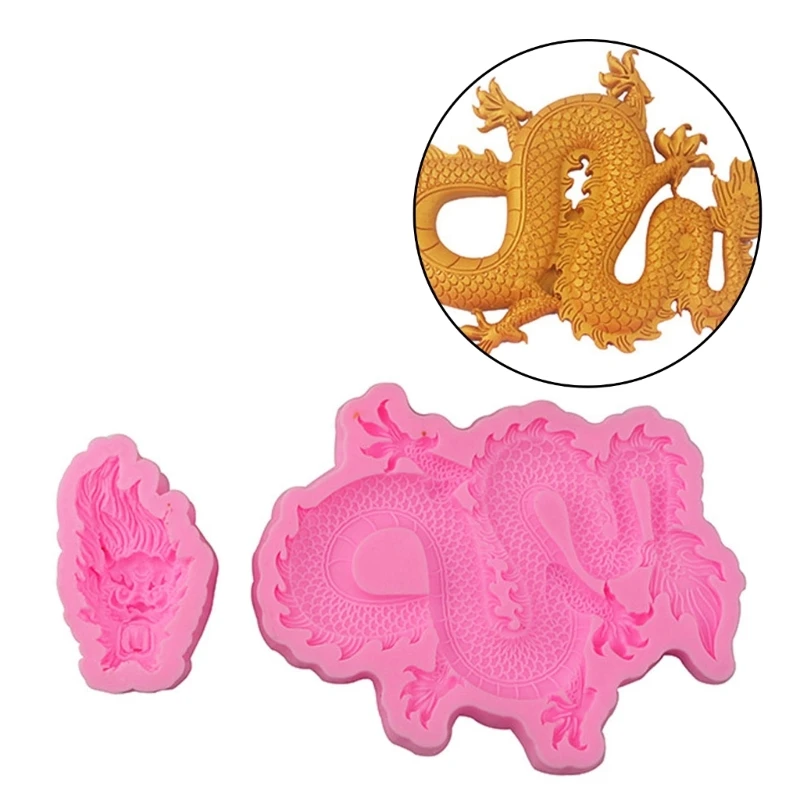 Flexible Chinese Dragon Silicone Mold DIY Craft Molds Silicone Chocolate Moulds New