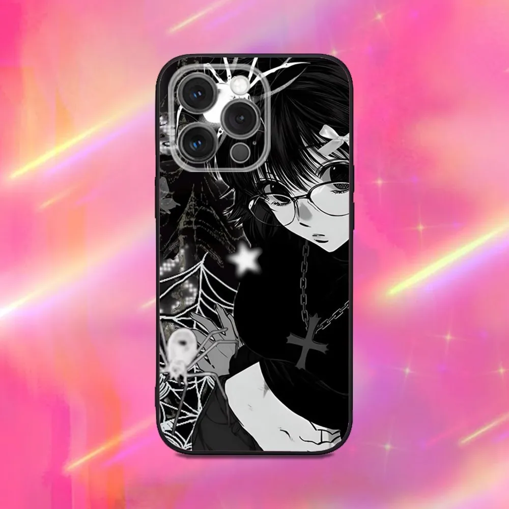حافظة هاتف S-Shizuku M-Murasaki Anime لهاتف iPhone 16,15,14,13,12,11,Pro,Max,Plus,X,XS,XR,SE,8,7,Mini,Soft Silicone Black Case #2