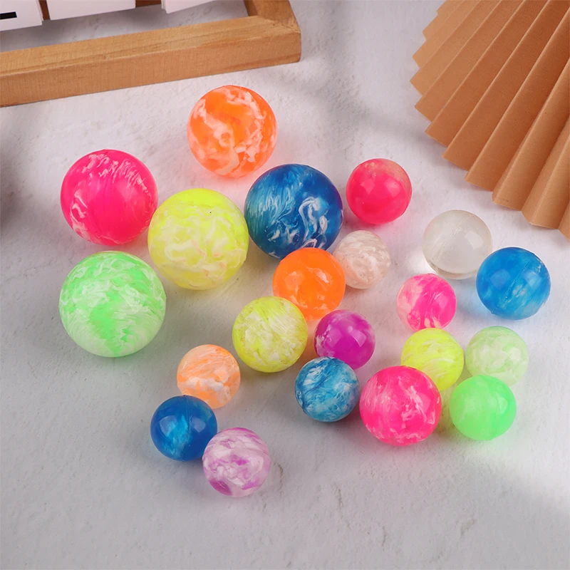 10 ชิ้นเมฆที่มีสีสัน Bouncy Ball เด็กยืดหยุ่นลูกยางของเล่นเด็กเกมกลางแจ้งลูกกระโดด