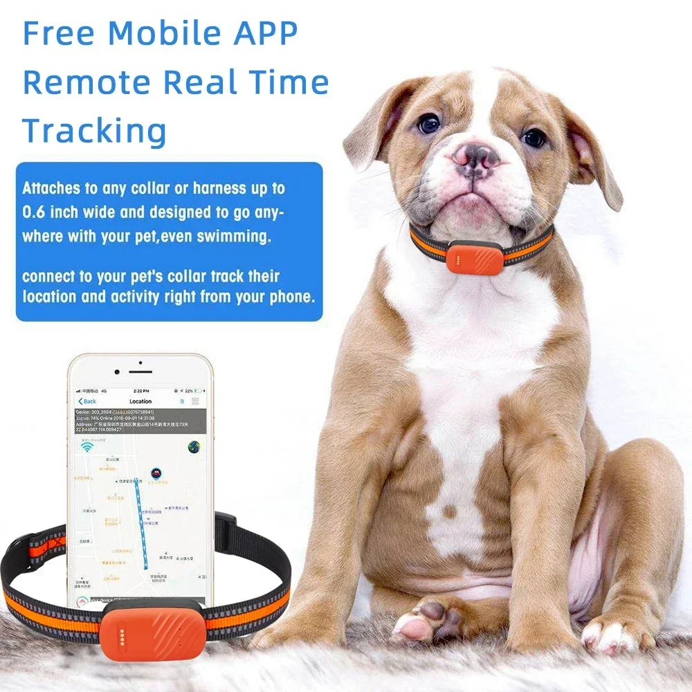 4G Pet Collar GPS Tracker Electronic Geo-Fence for Dogs Cats IP67 Waterproof  Real-time Anti-lost Alarm Tracking Device Locator