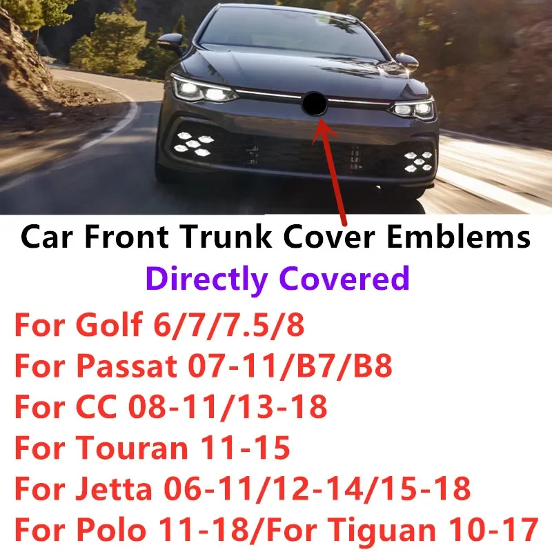 

Glossy Black Car Front Grill Badge Rear Trunk Emblem Lid Covers Stickers For VW Golf MK6 MK7 7.5 POLO CC Passat Tiguan Scirocco