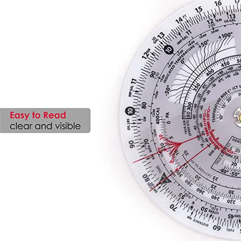 The New 1 Piece E6B-R Flight Computer Plastic Aviation Plotter Circular Slide Rule Used In Aviation Flight Training