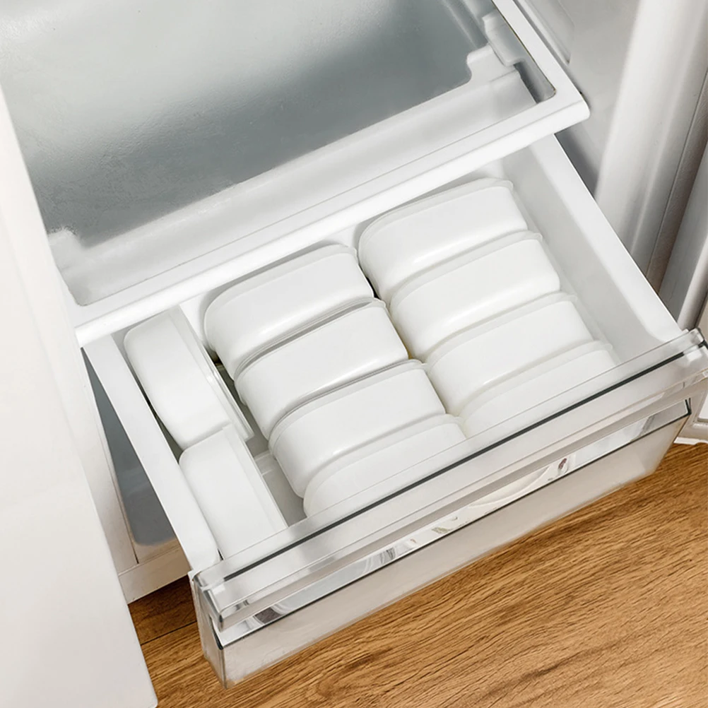 

6pcs Reusable PP Fridge Organizer Containers Lid Storage Refrigerator Boxes Food Kitchen Pantry Grain Box Freezer Supplies Wear