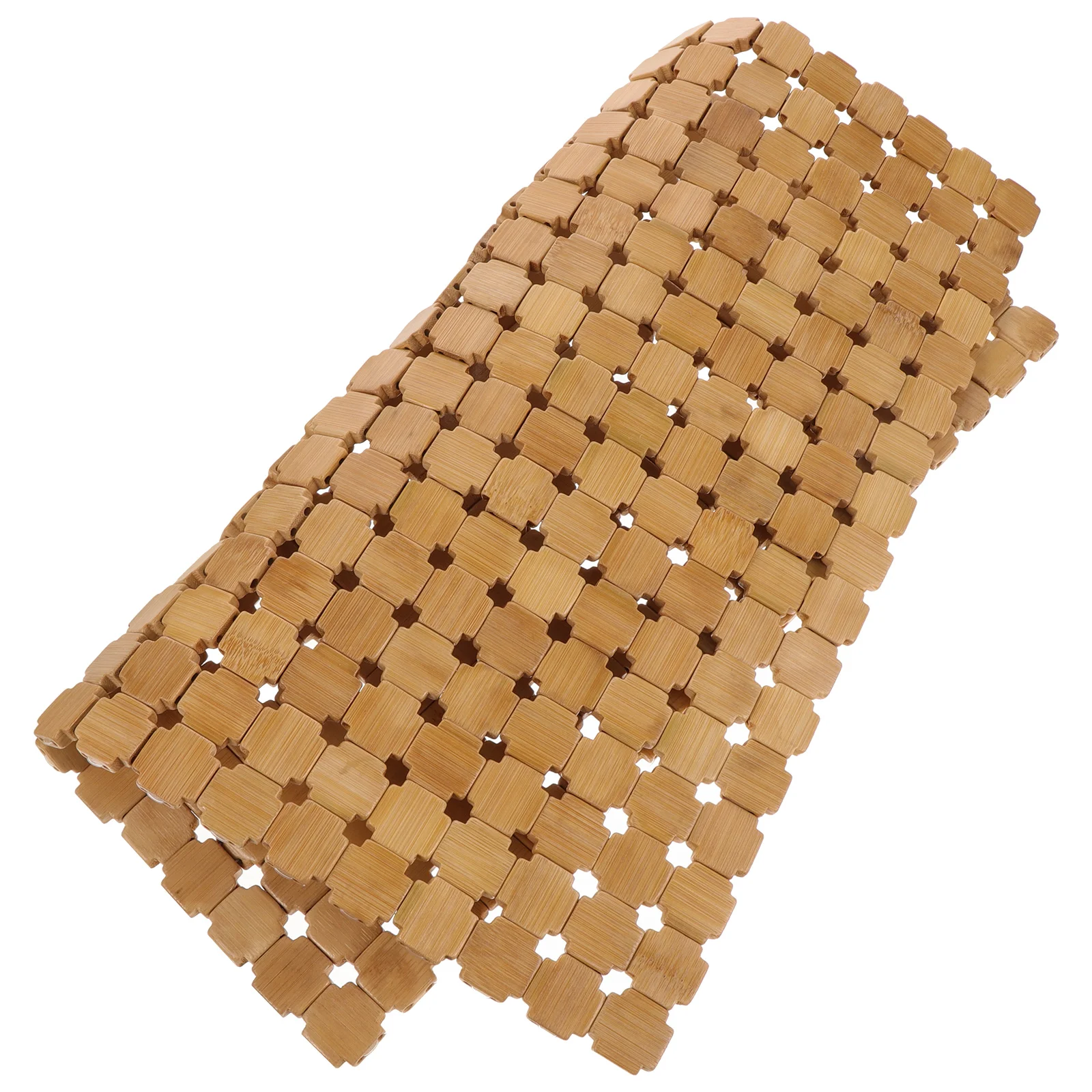 

Ergonomic Bamboo Seat Pad Breathable Summer Cool Cushion Office Car Floor Mat Wide Edges Sitting Support for Adults
