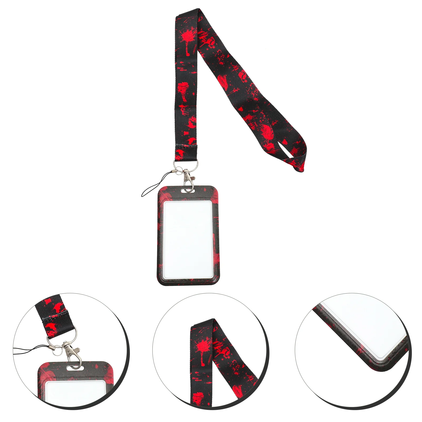 Bloody Neck Lanyard Pattern Card Holder Multi-functional Fashionable -lost Bank ID (kp646-1) Horror Halloween