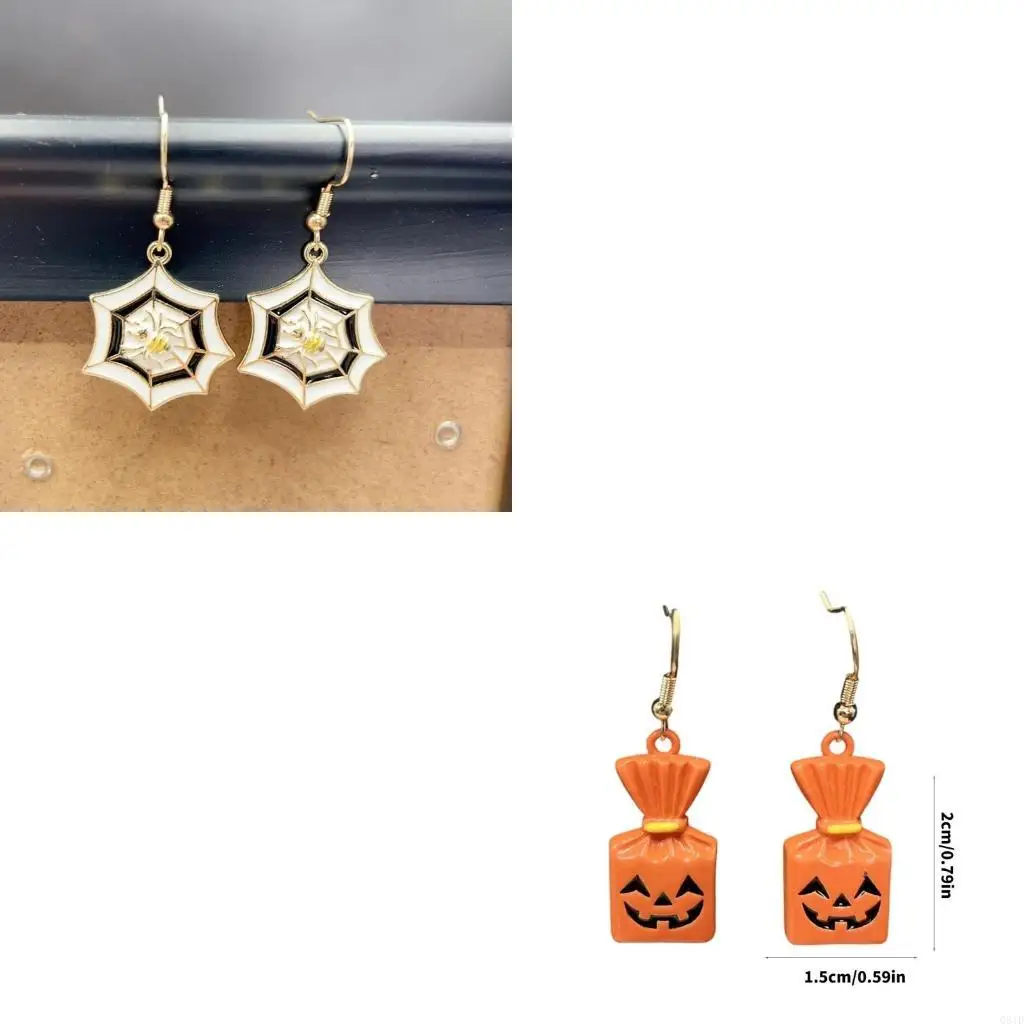 Игривые-серьги-с-дизайном-тыквы-летучей-мыши-удобная-одежда-для-тематических-случаев