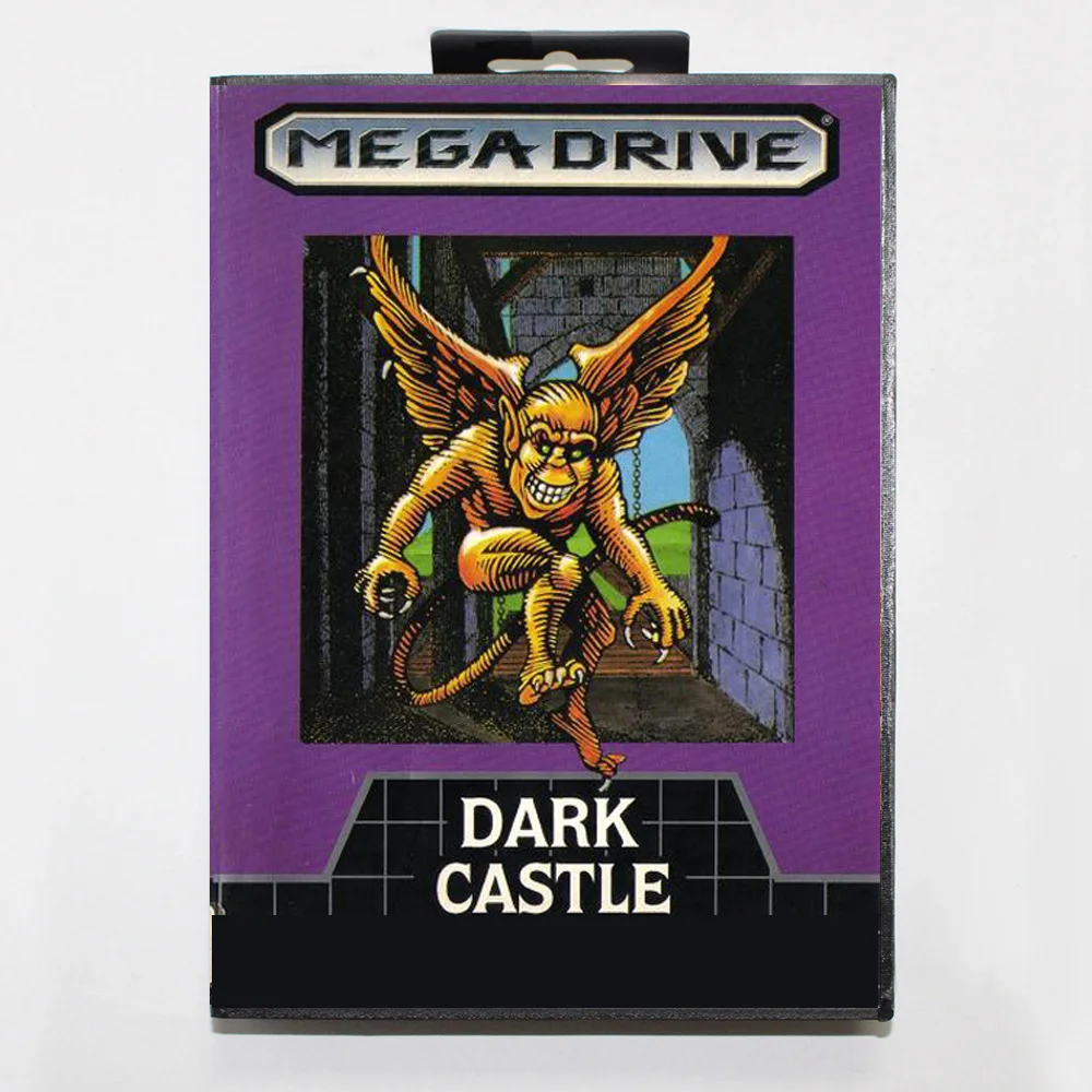 Nova chegada dark castle md cartão de jogo 16 bits br capa para sega megadrive genesis cartucho console de videogame