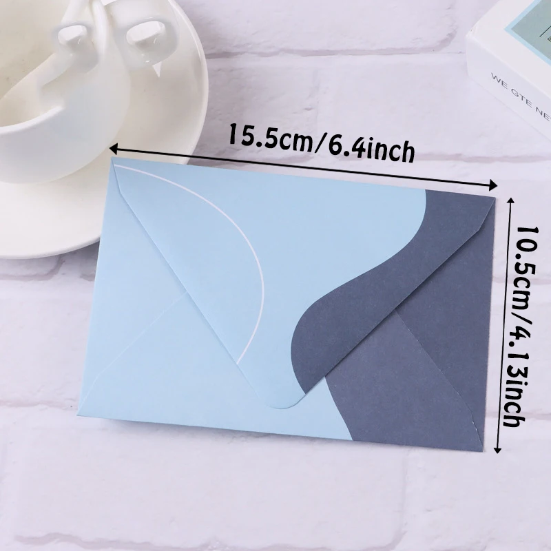 50pcs/lot Blue Green Envelope High-grade Small Business Supplies Invitations Postcards Giftbox Paper Message Wedding Envelopes