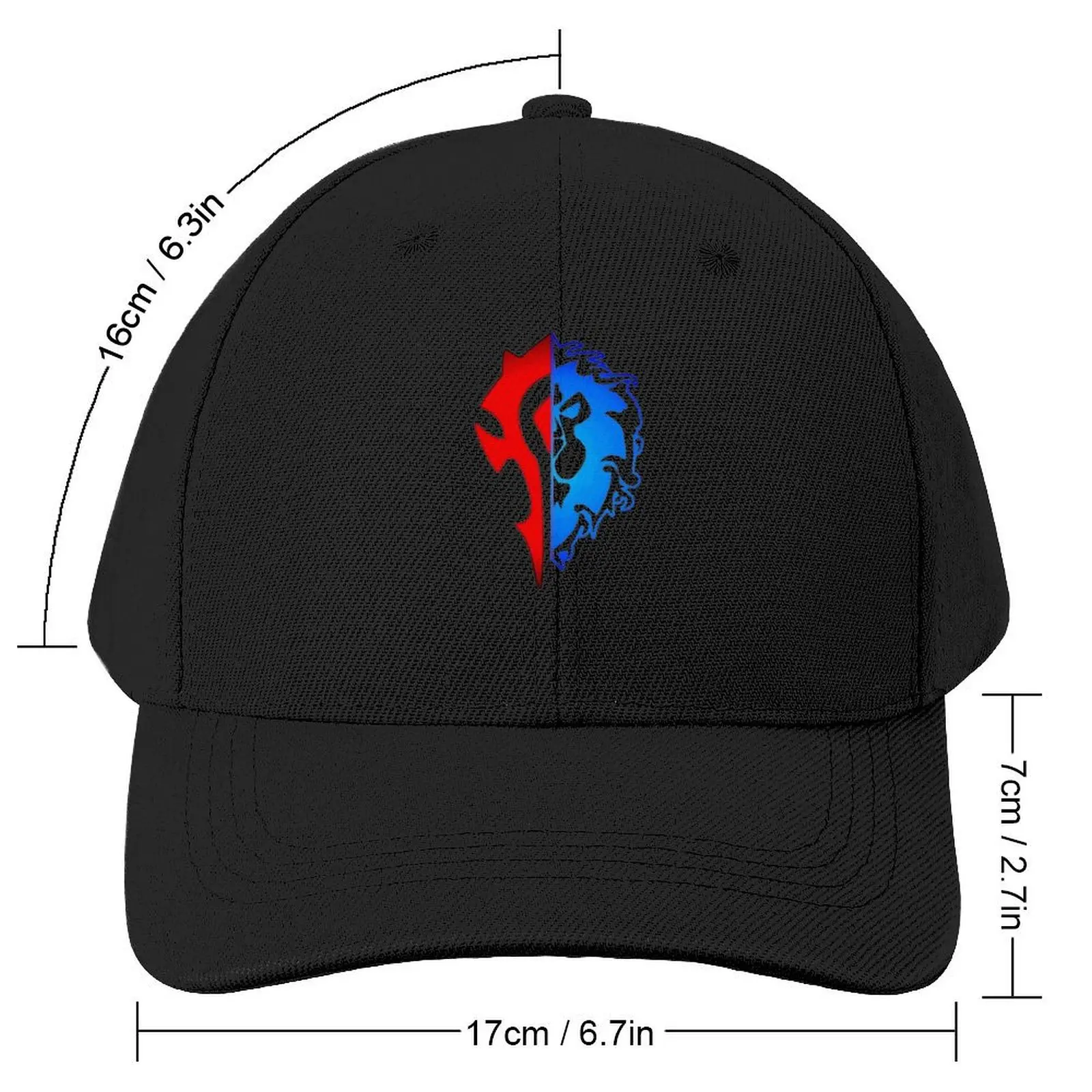 7619 Combined Alliance-Horde logo from the game World of warcraft - WoW- Baseball Cap Hood summer hat Baseball For Men Women's