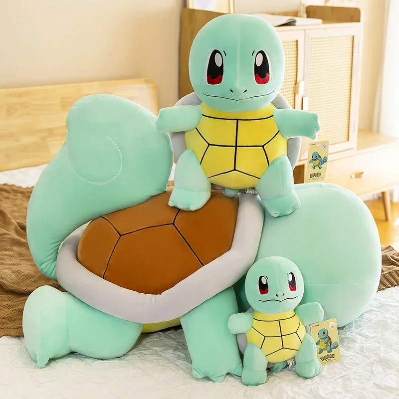 Squirtle peluş bebek büyük boy Pokemon peluş oyuncaklar Kawaii doldurulmuş oyuncaklar sevimli kaplumbağa yastık noel hediyesi oyuncaklar erkek kız