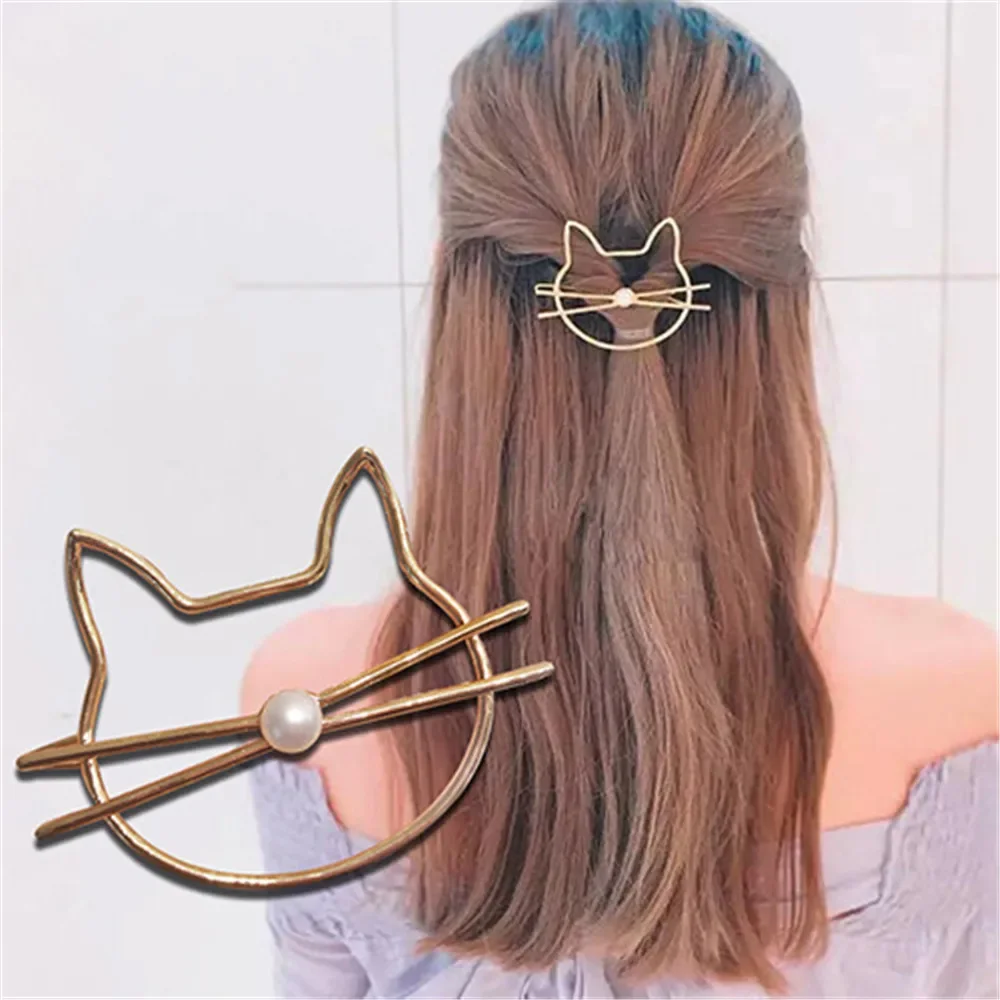 2PCS Fashion Pretty Exquisite Women Hair Accessory Hairpin Barrette Lady Long Hair Slide Clip Shawl Pin Bun Holder Hot Sale