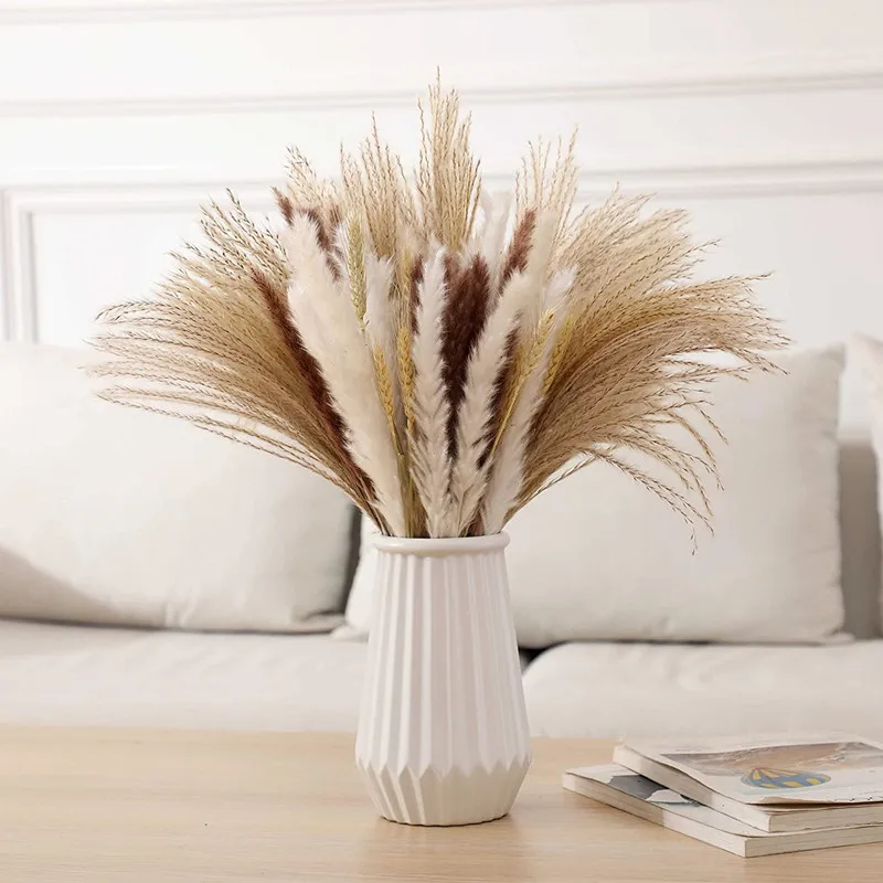 85pcs Naturales Pampas Grass Wedding Dried Flower Bouquet Decorative Reed Boho Home Party Decor Decoration Arrangements