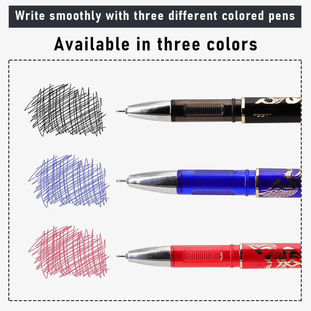 12 Stück/Set löschbare Gelstifte-Set, 0,5 mm blau/schwarz/rot löschbare Stiftmine, waschbarer Griff, löschbarer Stift, Büromaterial – Detail 3