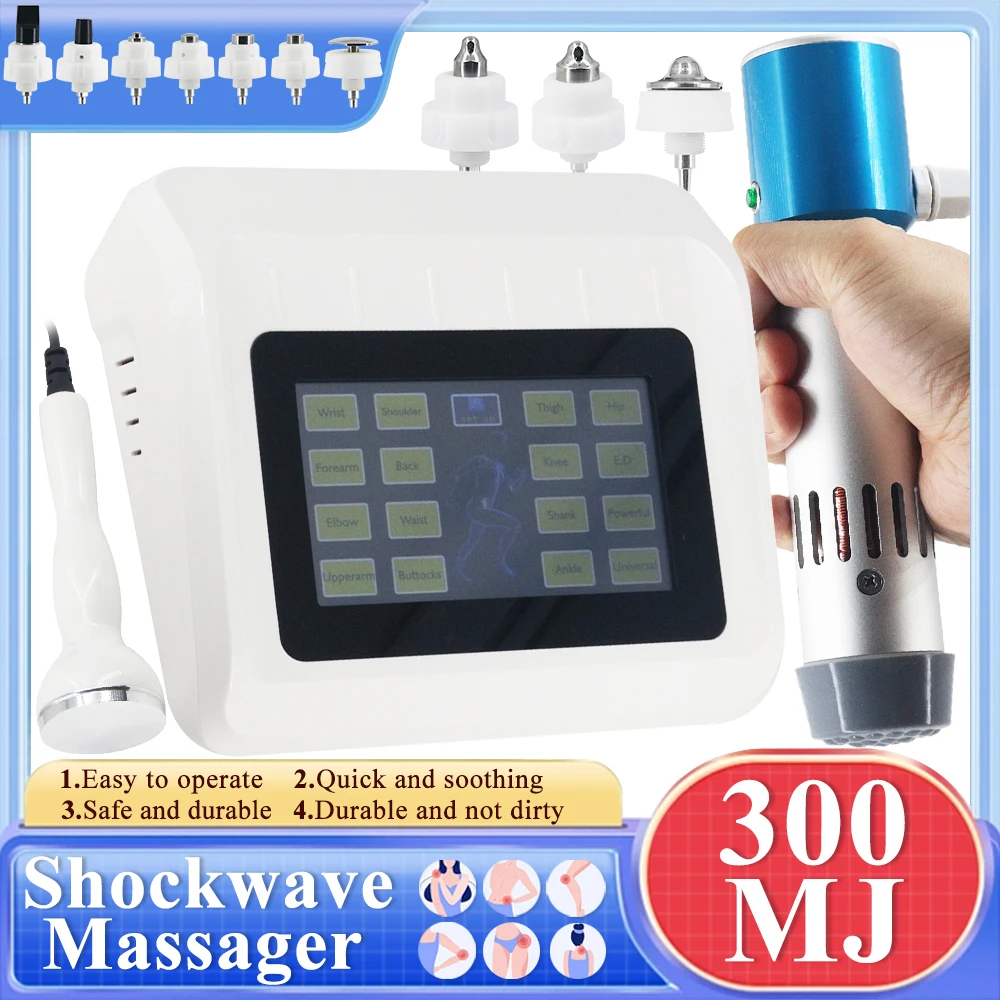 300MJ Shockwave Ultrasonic Therapy Machine For ED Treatment Physiotherapy Shock Wave Massager Relieve Wrist Pain Body Relaxation