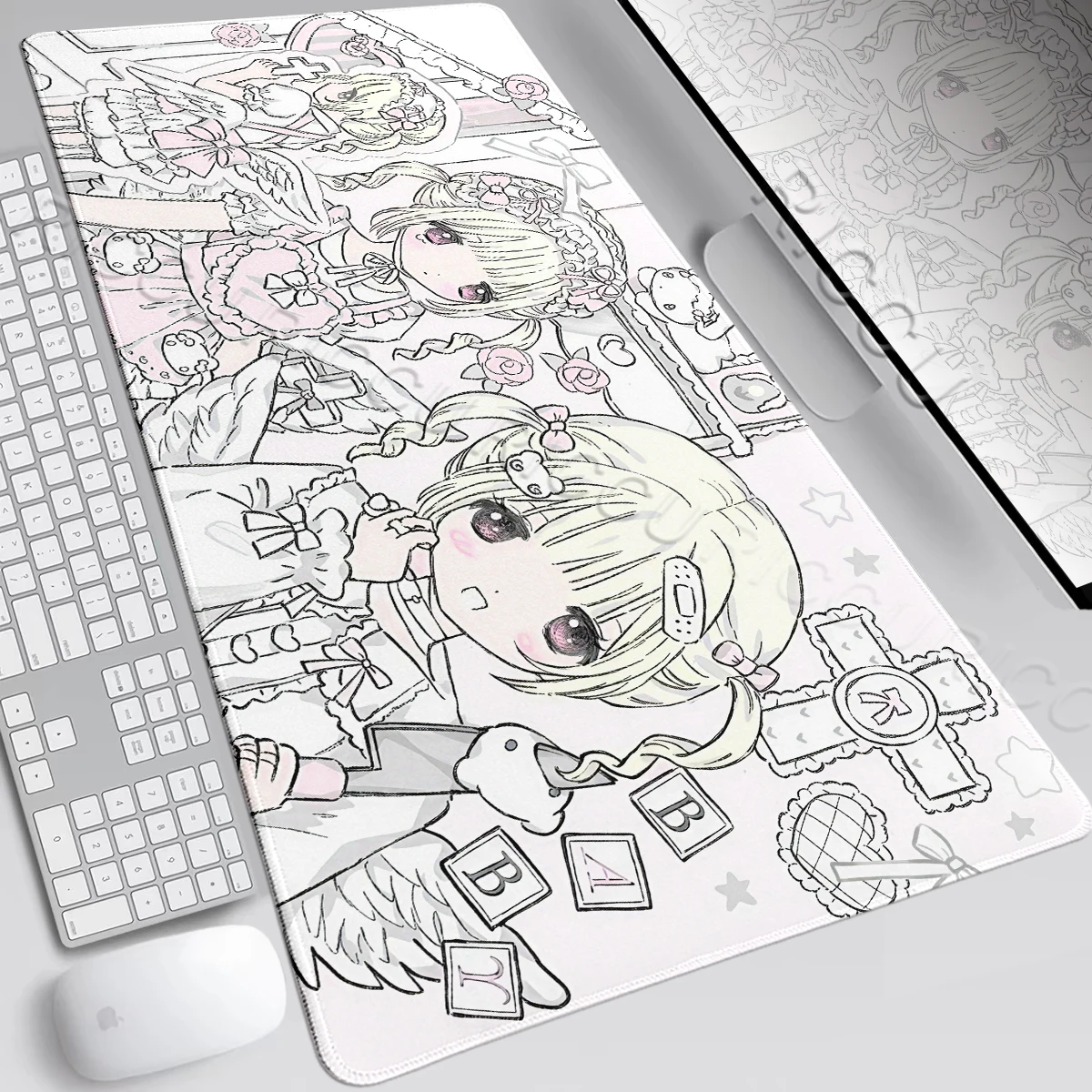 لوحة ماوس كبيرة بتصميم قلب فتا - مراجعة Pc Gaming Pink وسعره