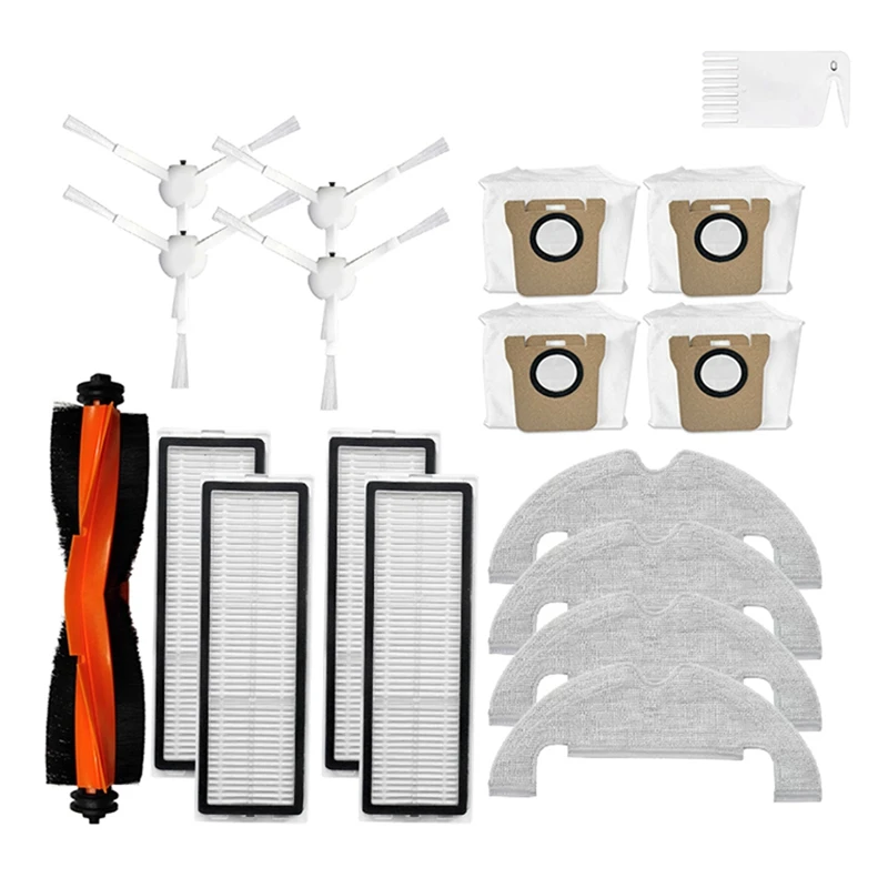 YCOC-For Xiaomi Robot Vacuum X10 Accessories Main Side Brush Hepa Filter Mop Cloth Dust Bag Replacement Spare Parts