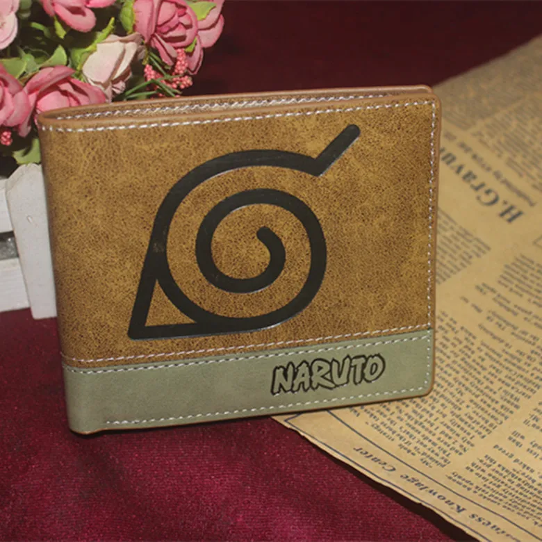 Naruto Anime Składany portfel Kobiety Mężczyźni Dzieci Bank ID Card Holder Card Clip Bag Cartoons Cosplay Clutch Coin Purse Fans Gifts