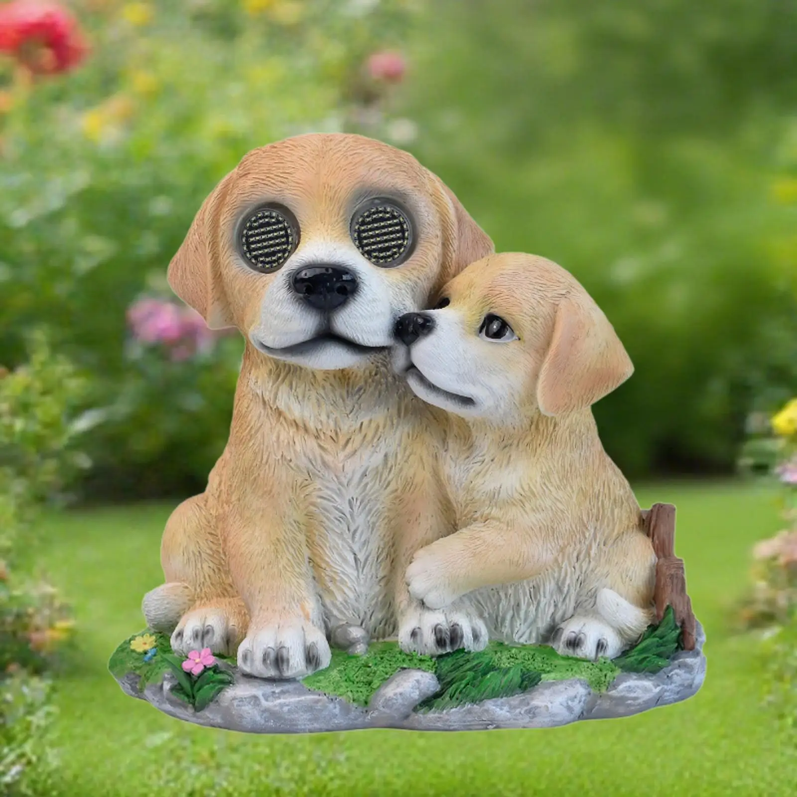 

Садовая собака, статуя солнечного света, уличный декор, фигурка животного, скульптура из смолы для сада