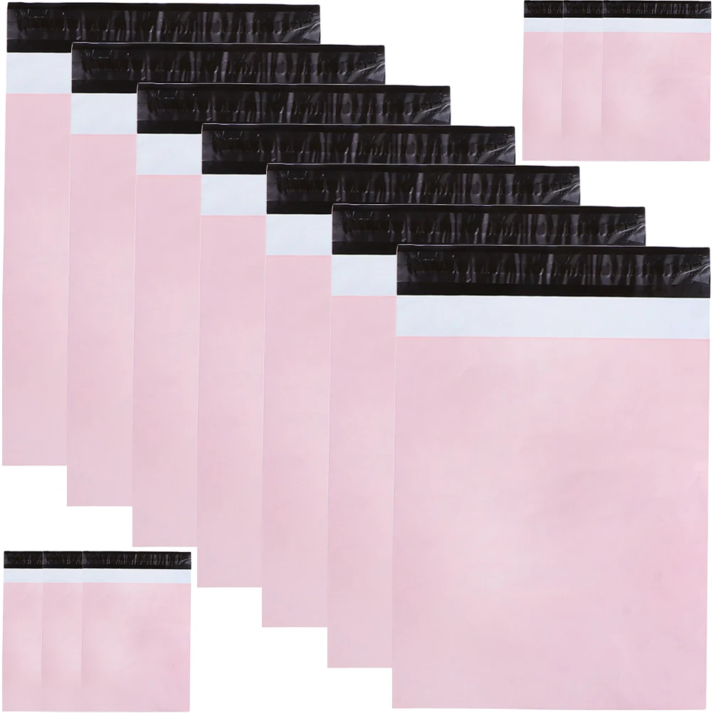

100pcs Pink Shipping Bags for Clothing Lightweight Leak Proof Strong Adhesive Sealing Envelopes Mailers Files