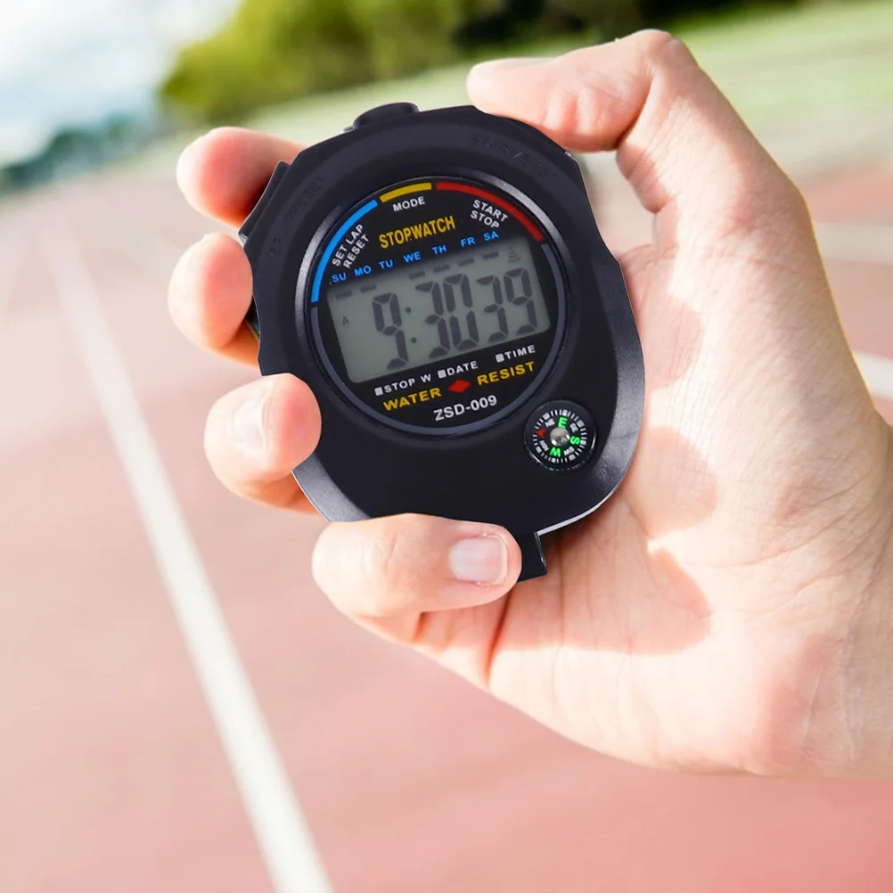 

2PCS MultiFunction Stopwatches ABS Liquid Crystal Durable Timer for Practical Training Competition Examination