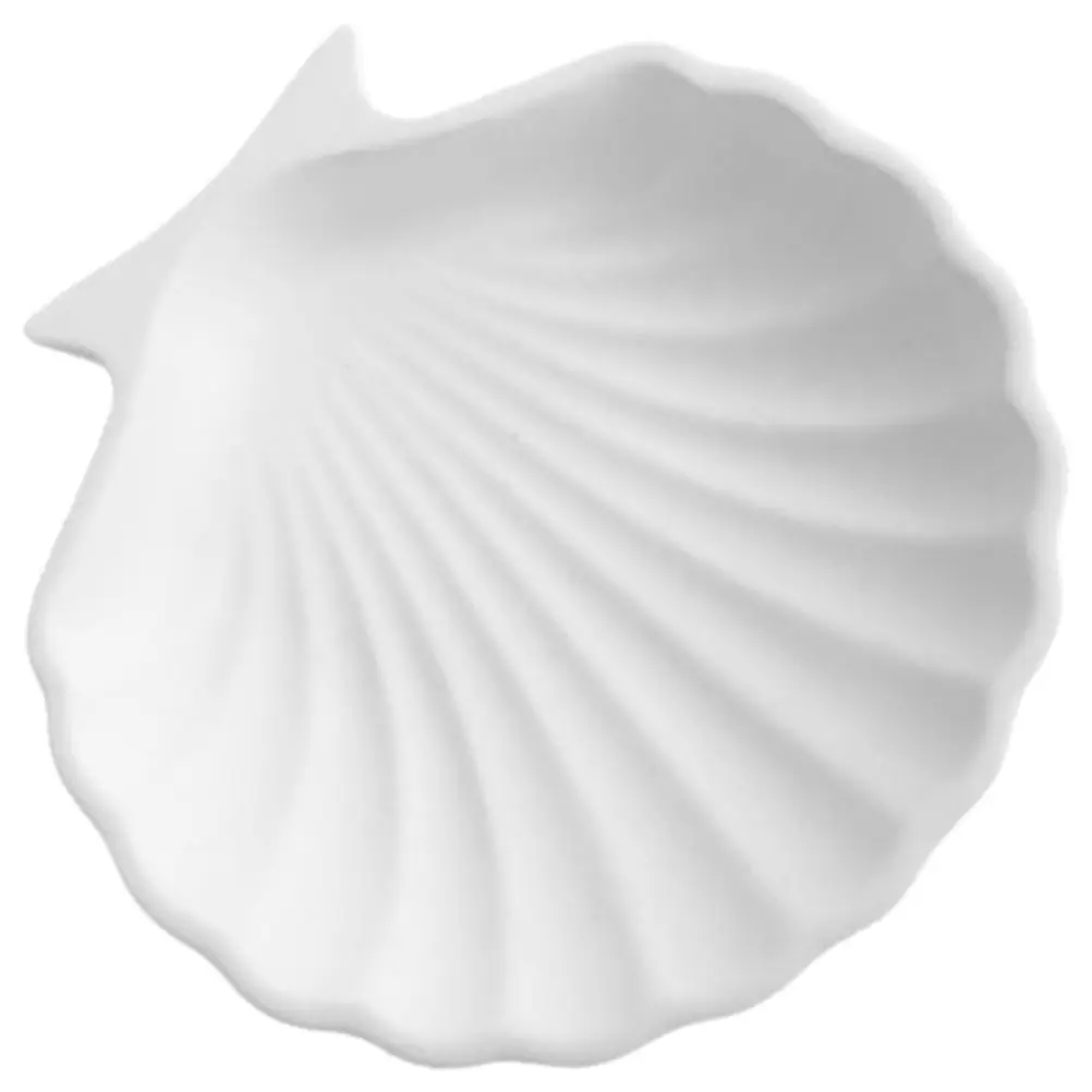 Shell Jewelry Dish Small White Plaster Decorative Tray Ring Holder Aesthetic Vanity Jewelry Display Shell Tray