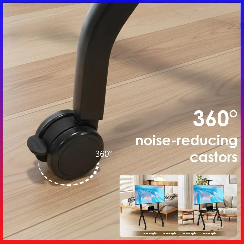 

Мобильная подставка для телевизоров и интерактивных досок 42-75 дюймов, регулируемая по высоте, для электронного обучения и преподавания