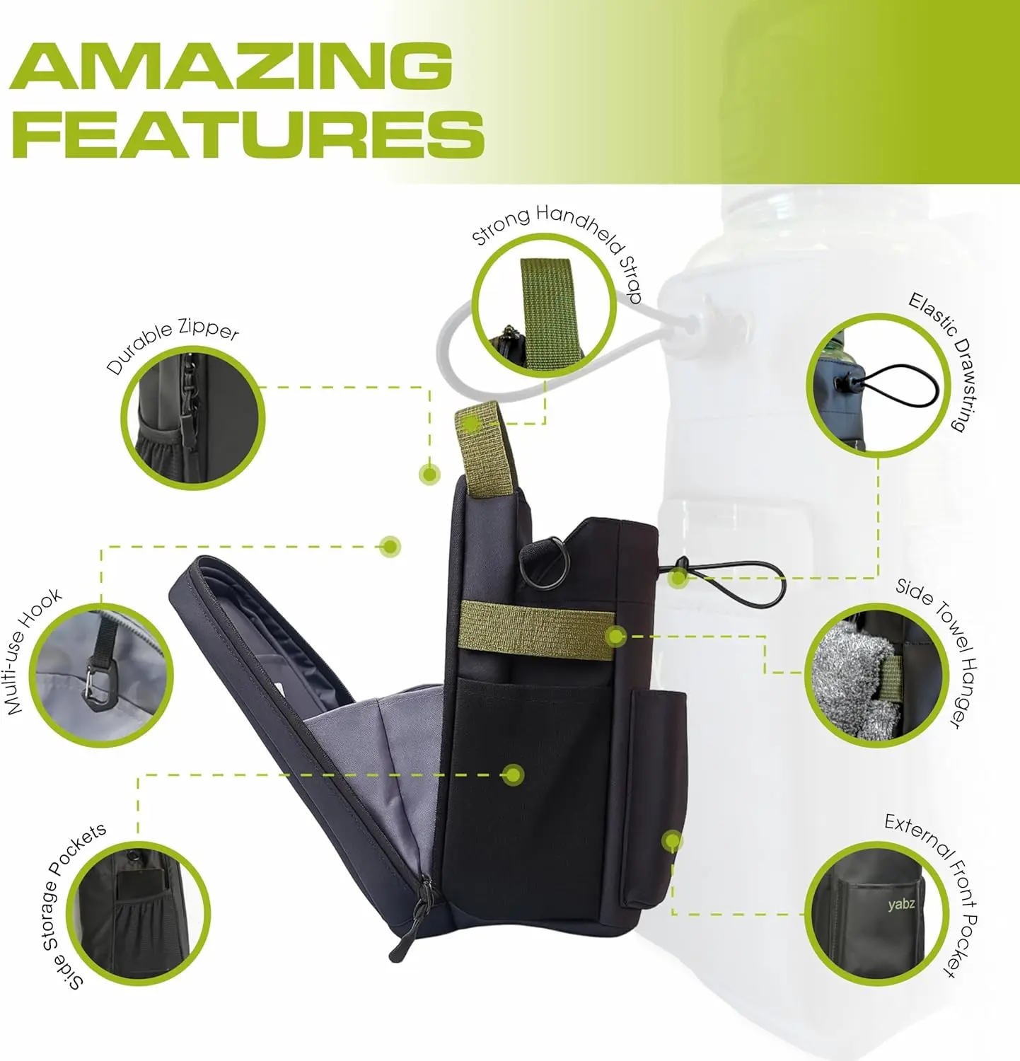 Picture 5: Strong Magnetic Gym Bag - Magnetic Gym Water Bottle Bag for Men and Women, High Load Capacity, Sports Gifts, Waterproof Material