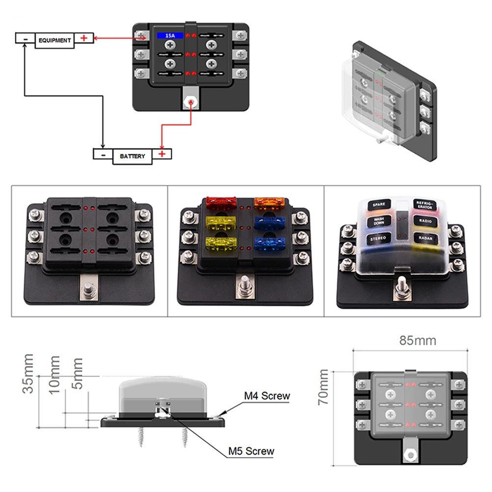 

rv fuse fuse box fuse car audio screw nut car screw wiring terminal