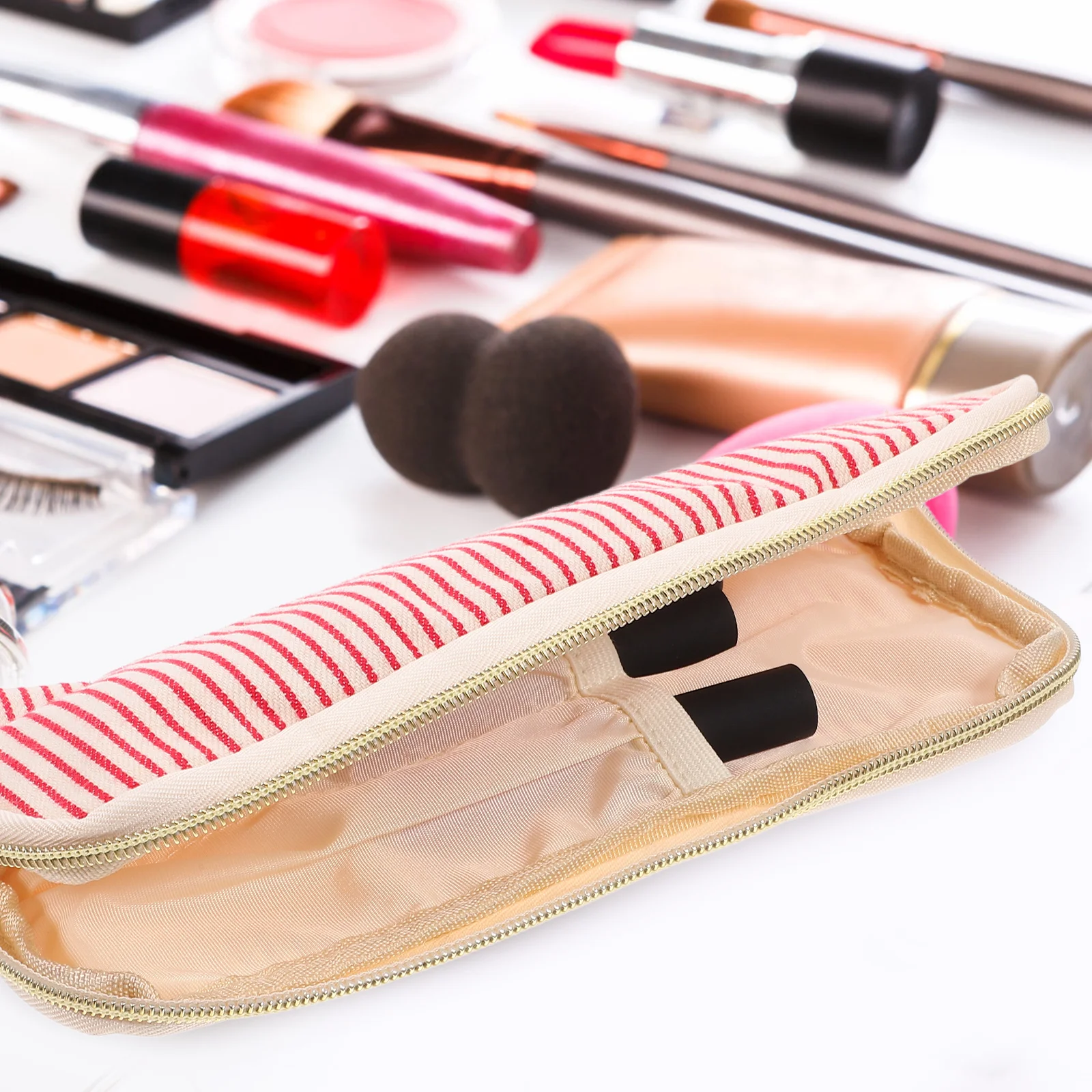 

2pcs Makeup Large Capacity Organizer Toiletry Bag Travel Storage Bag For Women Portable Lightweight